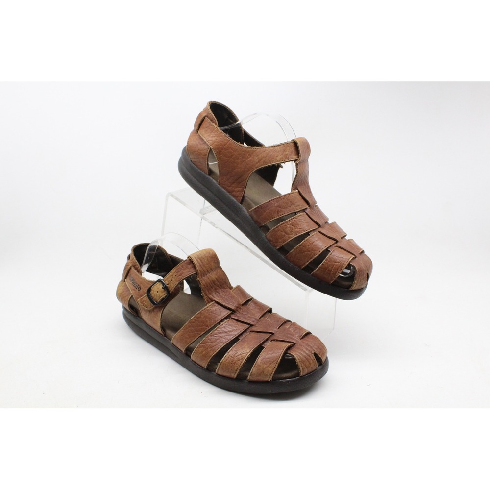 Mephisto Sam Mens Brown Leather Fisherman Sandals Air-Relax Size 45 11-11.5